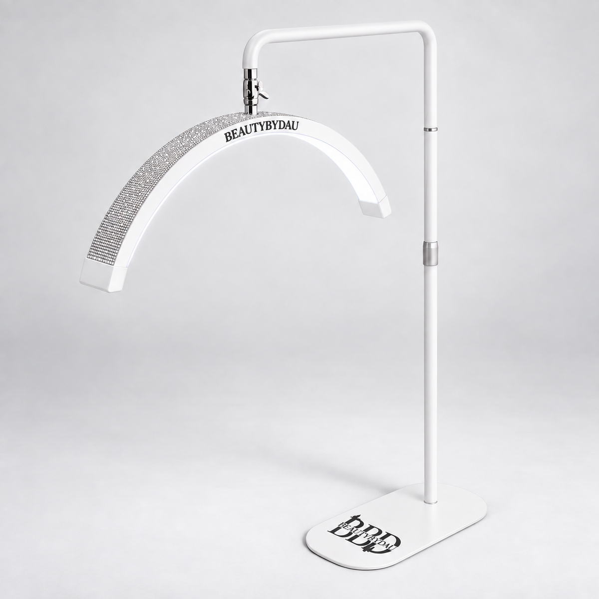 Hvid Premium Moonlight-lampe fra BeautyByDau – helbillede skråt fra siden
