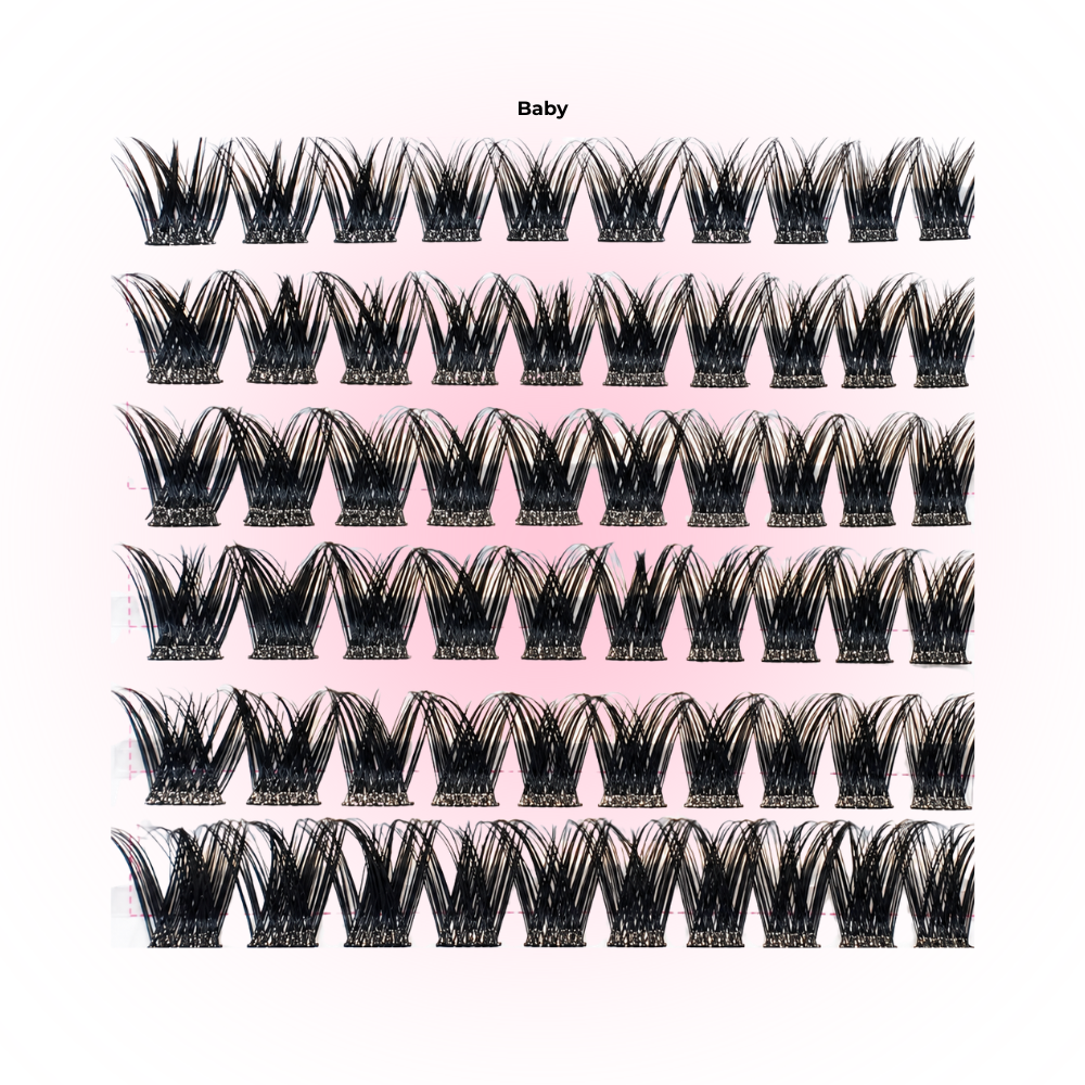 Close-up af BeautyByDau Cluster Lashes Baby