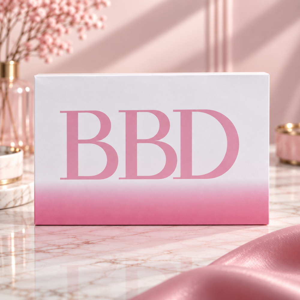 BeautyByDau Cluster Lashes æske i pink og hvid
